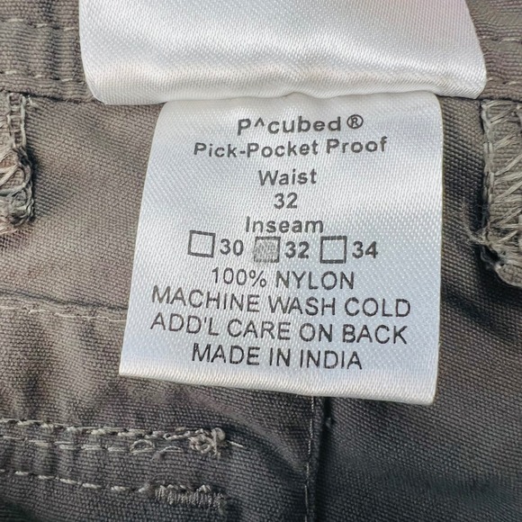Clothing Arts Pants Mens 32x32 Grey Adventure Traveler Cargo Pick Pocket Proof - Picture 8 of 10